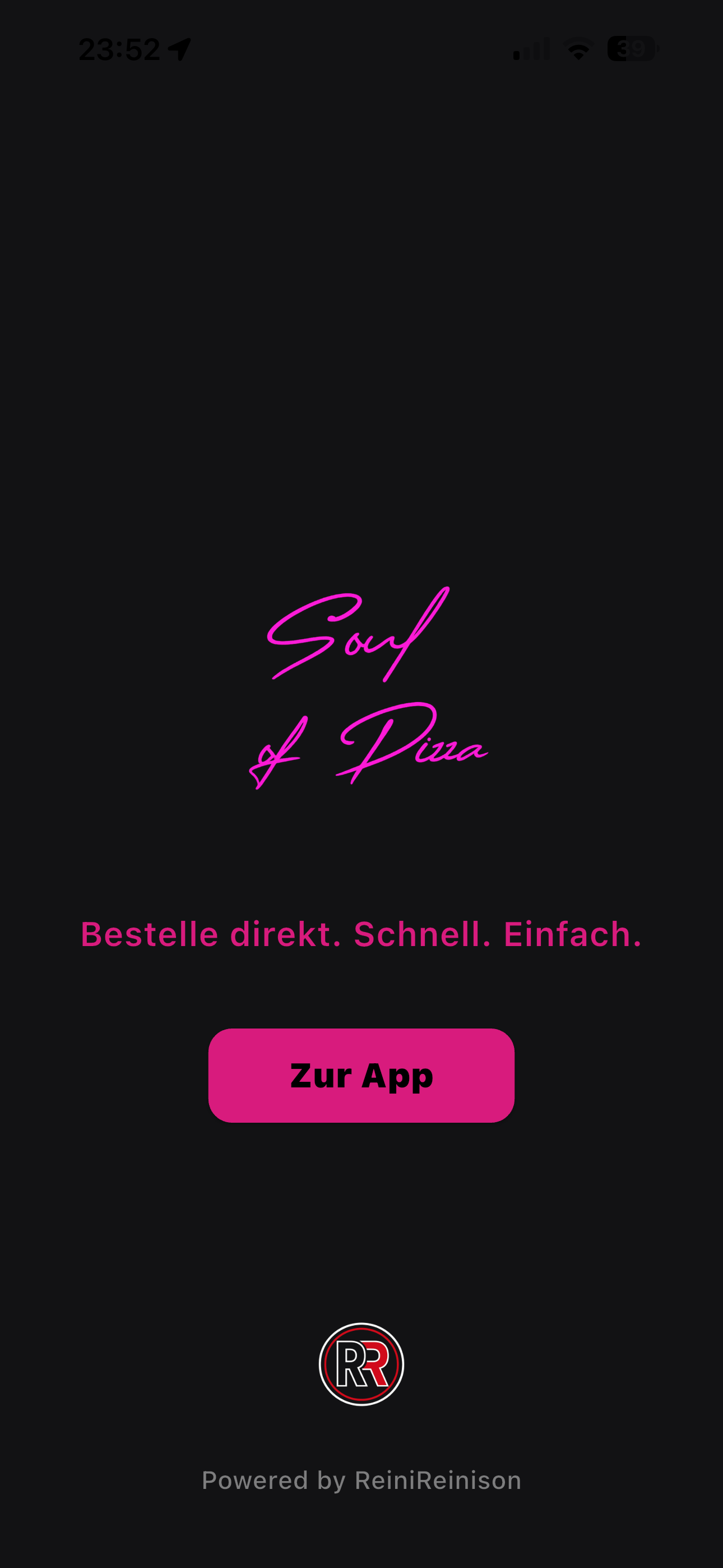 Soul of Pizza Startbildschirm